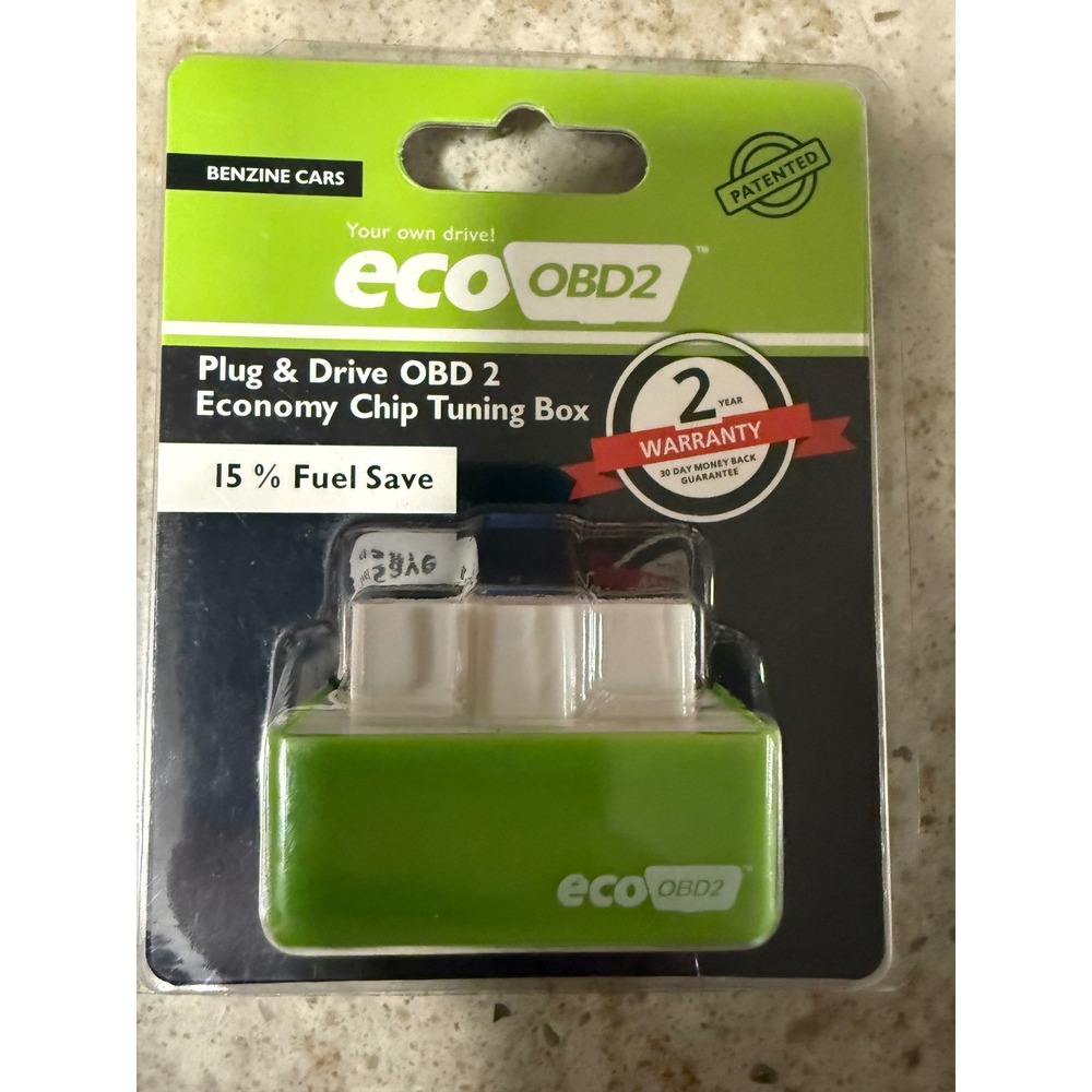 EcoOBD2 Plug & Drive Economy Chip Tuning Box Benzine Cars Fuel Saver Green